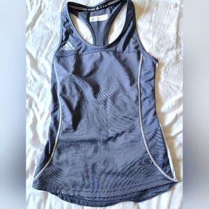 Adidas Gray Womens Athletic Tank Running Top Size M